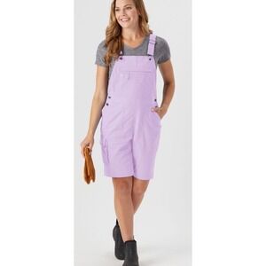 Duluth Trading Co Heirloom Gardening Bib Overalls Shorts Purple 56719 XL